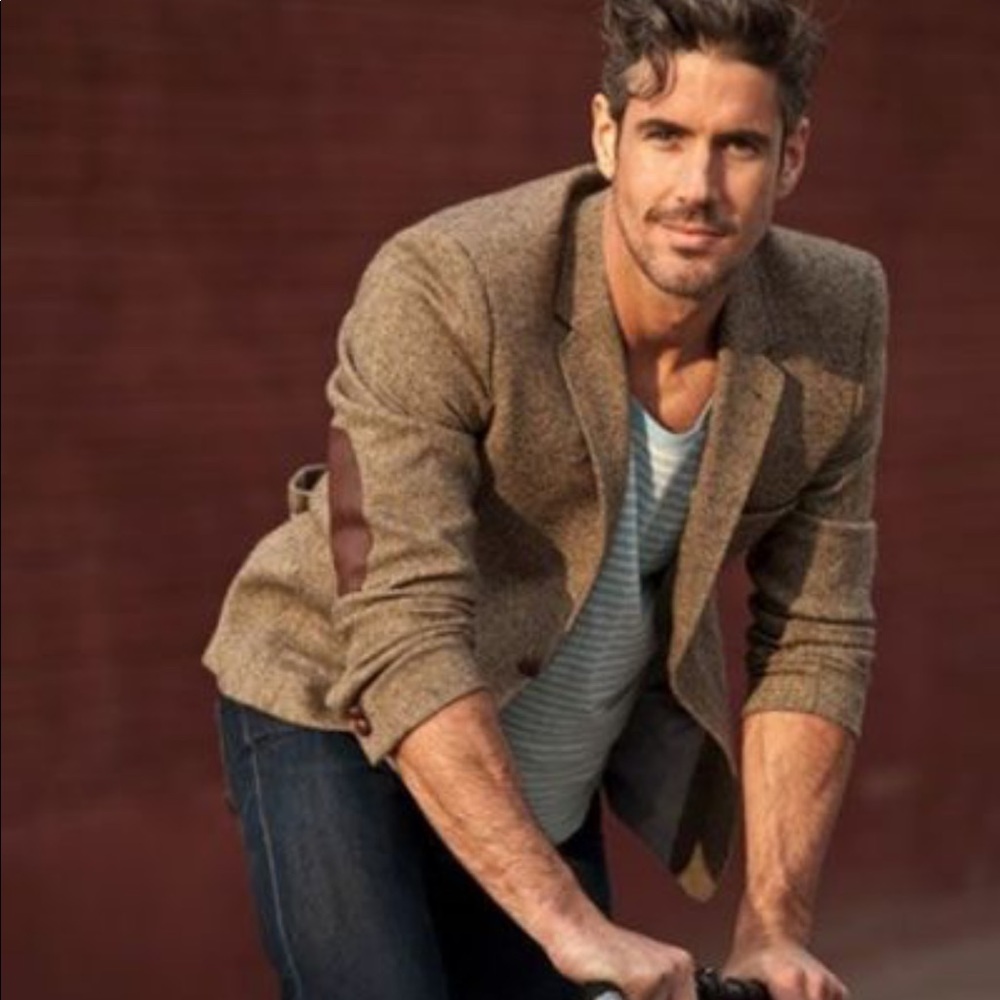 Massimo Dutti Elbow Patch Men’s Blazer